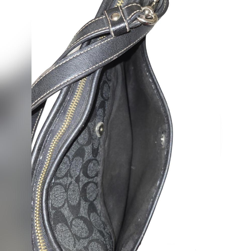 COACH PURSE PEYTON SHOULDER BLACK BAG ADJUSTABLE STRAP - Picture 7 of 16